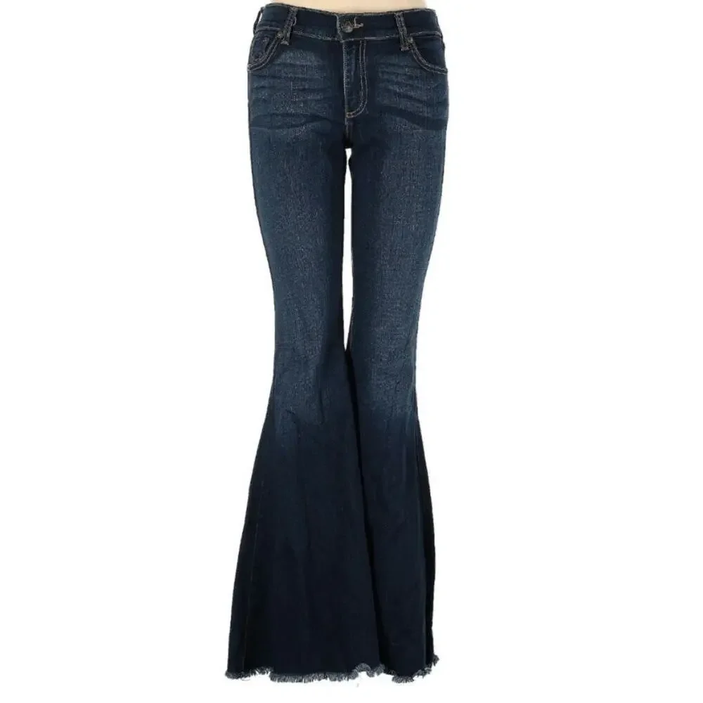 Free People Dark Blue Denim Retro 29 Flares